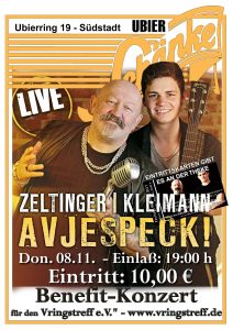 "Zeltinger + Kleimann" AFJESPECKT!! Eintritt 10,00 €