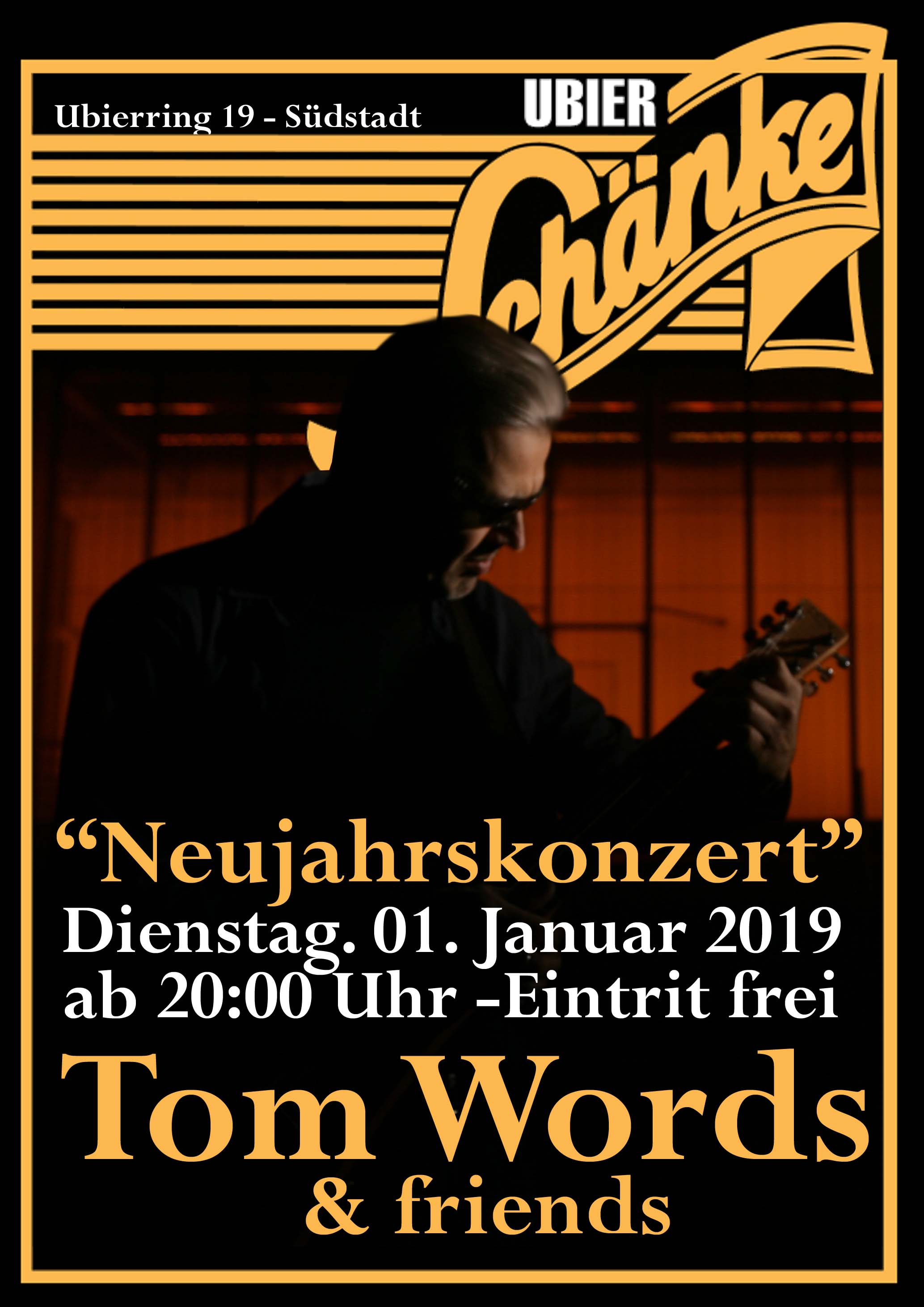 Plakat Tom Words 01_01_2019  Ubierschänke
